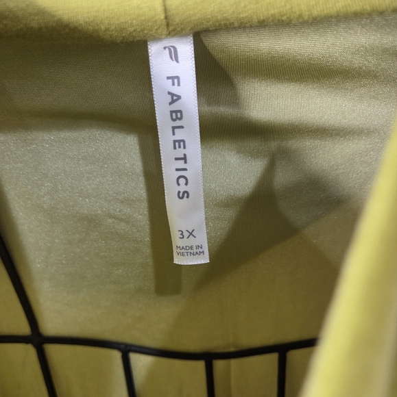 FABLETIC Lime Green Velvet Women's Jacket SIZE 3X NEW - Picture 2 of 7